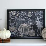 Free fall printable chalkboard farmhouse art kellyelko.com #printable #freeprintables #fall #falldecor #farmhouse