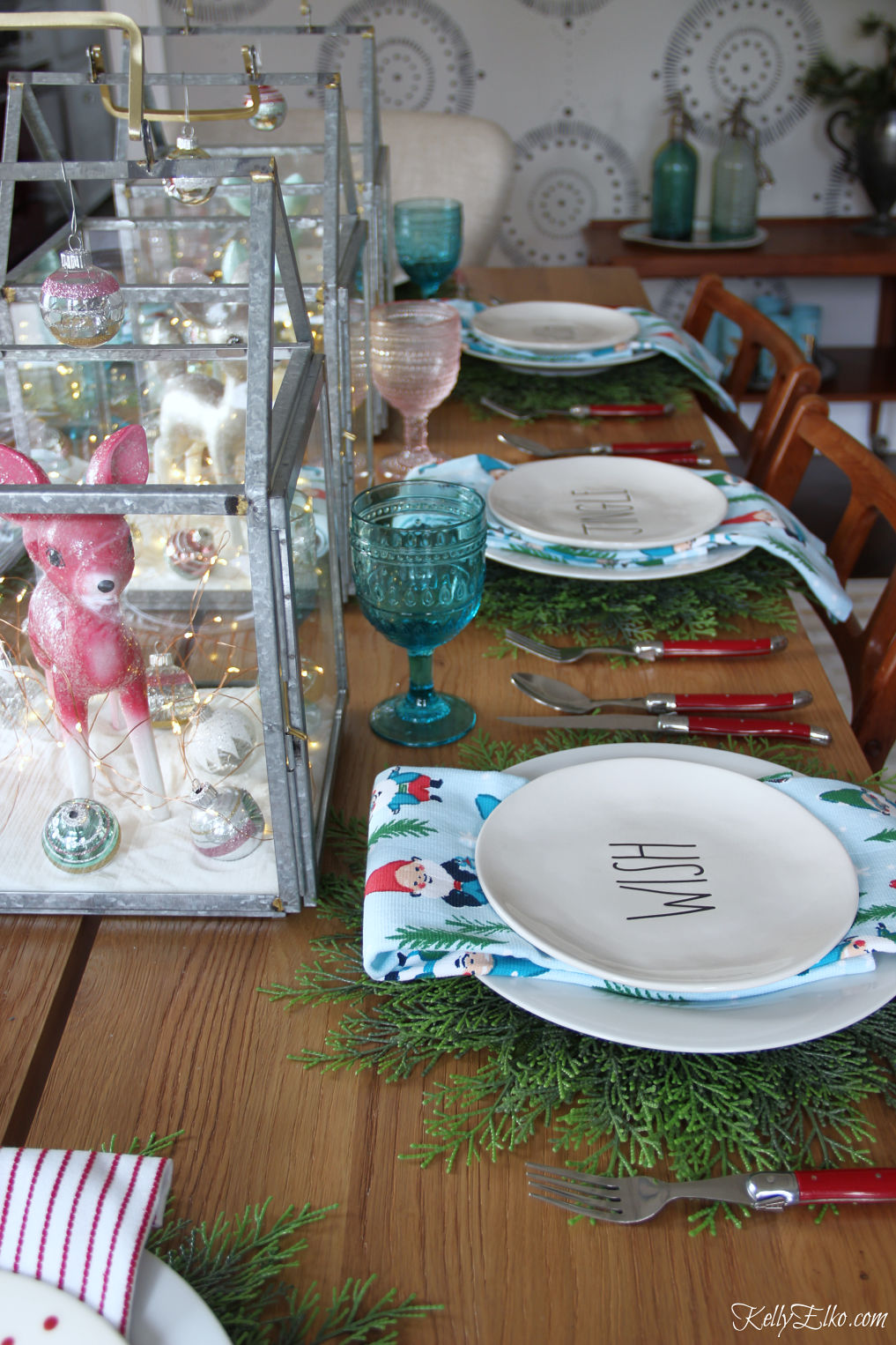 vintage shiny brite christmas dining room - kelly elko