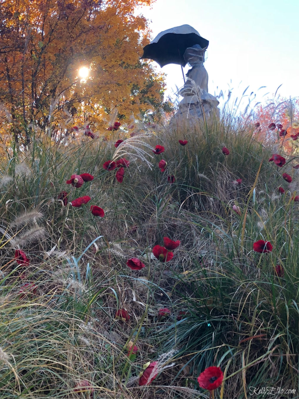 Grounds for Sculpture is a must see destination in NJ - poppy hill is incredible kellyelko.com #sculpture #art #gardens #poppies #monet #kitsch #visitnj #njtravel #travelblog