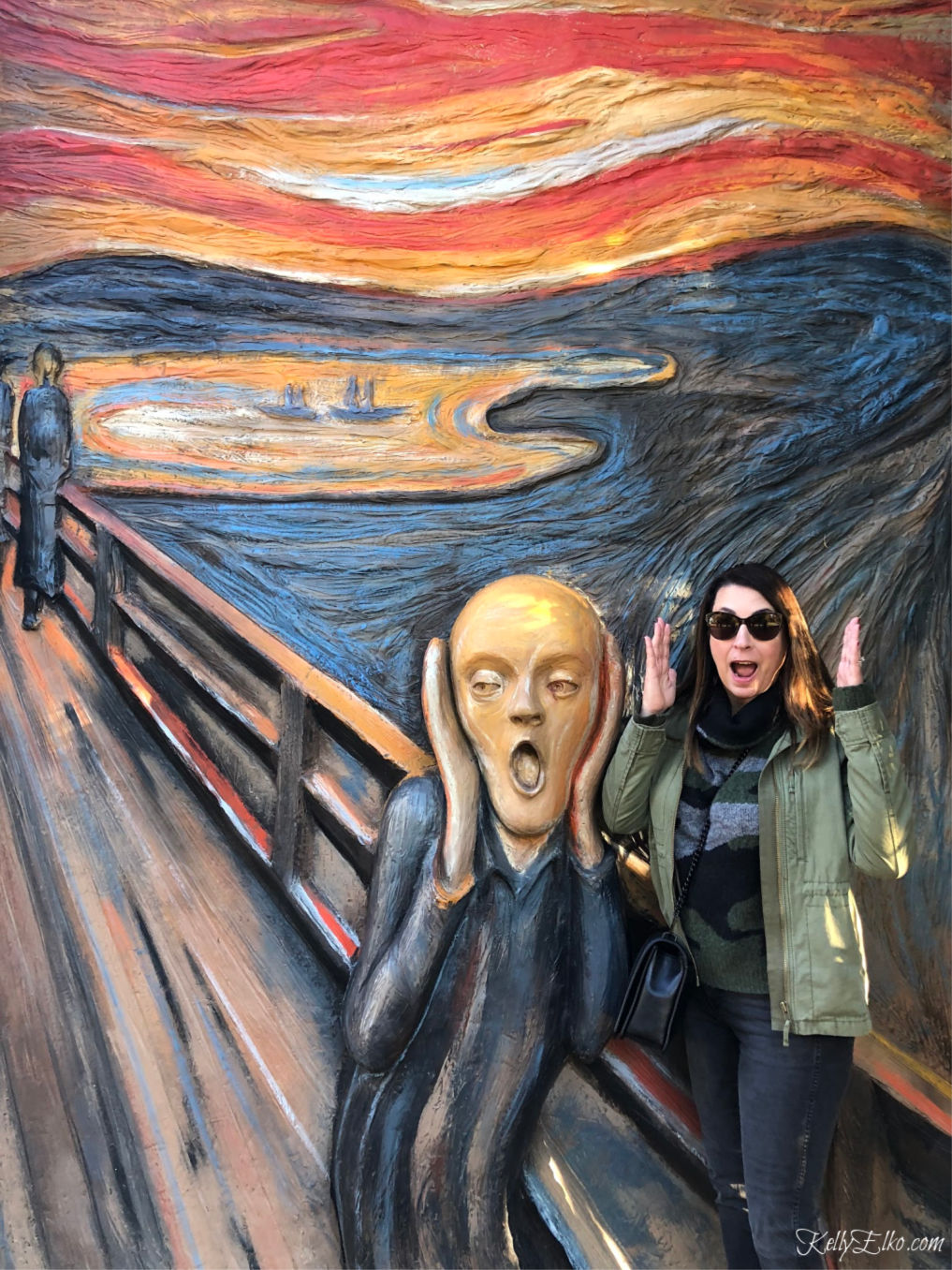 Grounds for Sculpture is a must visit for art lovers! The Scream is a 3-d version of the painting kellyelko.com #nj #visitnj #thescream #art #artlovers #njblogger #travelblogger #roadtrip