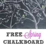 Free Spring Chalkboard Printable kellyelko.com #printable #freeprintable #springprintable #chalkboardart #chalkboard #chalkart #freeart