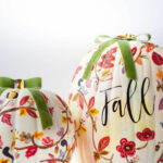 12 Creative DIY Painted Pumpkins kellyelko.com #pumpkins #pumpkincrafts #fallcrafts #paintingtechniques