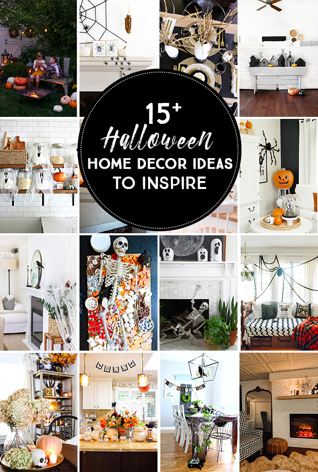 15 Creative Halloween Decorating Ideas to Inspire kellyelko.com #halloween #halloweendecor #halloweendecorating #diyhalloween #skeletondecor #ghostdecor #pumpkindecor #halloweenparty 