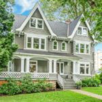 Eclectic Home Tour Carpenter Gothic kellyelko.com #hometour #housetour #grayhouse #oldhouse #oldhome #hometour #housetour #architecture #curbappeal #vintagemodern