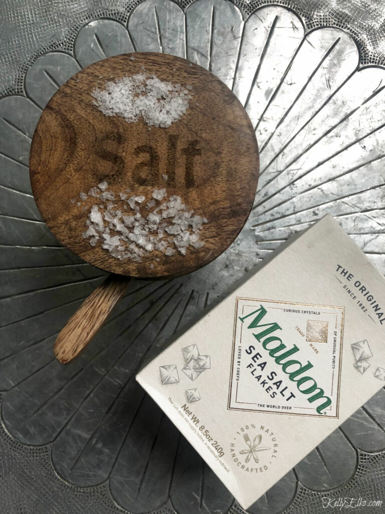 Kelly's Stamp of Approval kellyelko.com #seasalt #saltflakes #foodie