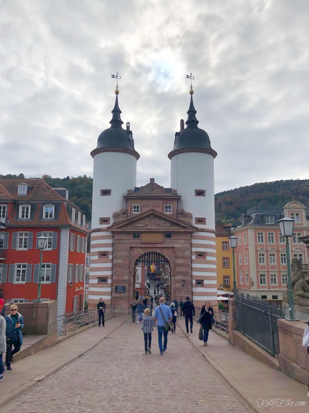 Heidelberg Germany bridge kellyelko.com #travel #travelblog #heidelberg #germany #luxurytravel #exploreeurope #rivercruise 