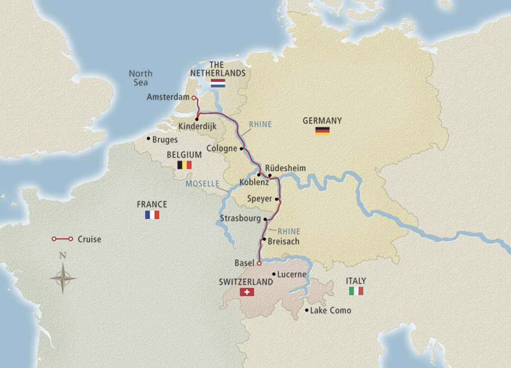 Viking Rhine River Valley Amsterdam to Basel Cruise