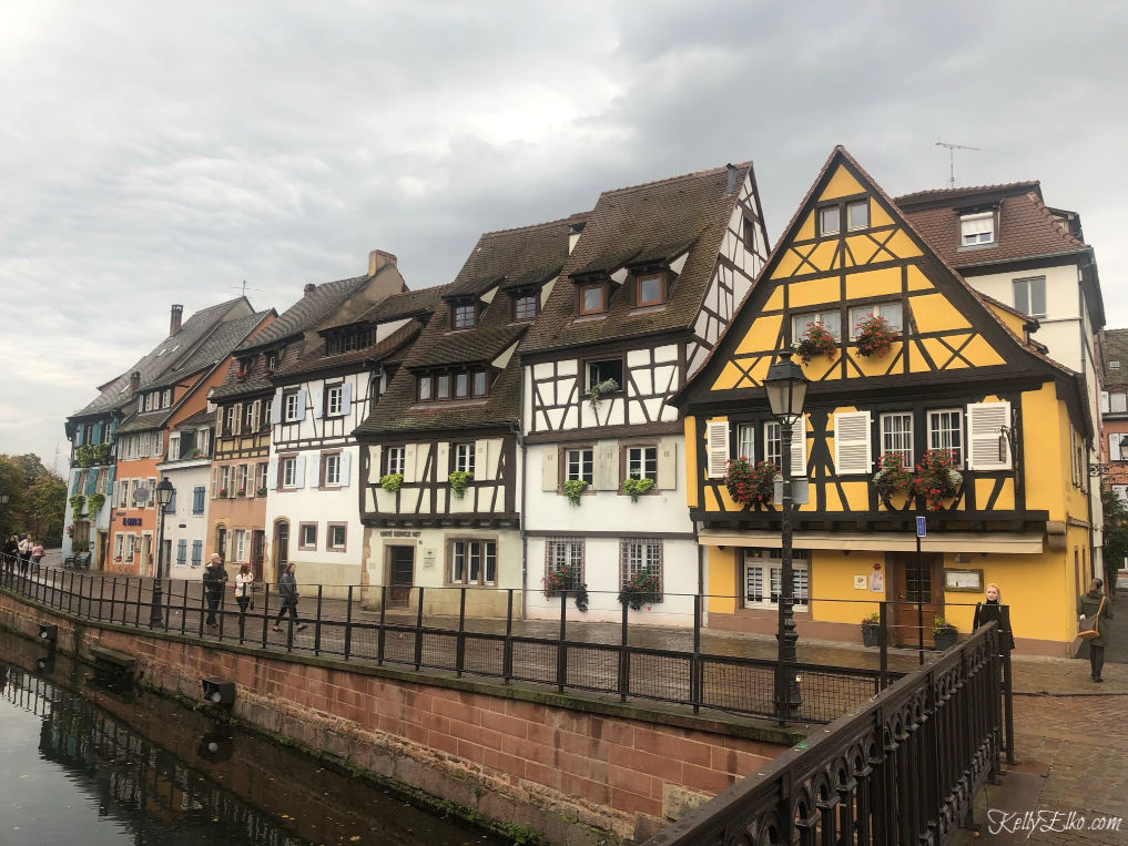 la Petite Venise is a charming area of Colmar France that is not to be missed with it's half timber houses on canals kellyelko.com #travel #colmar #colmarfrance #rhineriver #rivercruise #france #luxurytravel #europeantravel #travelblog #trabelblogger #halftimber 