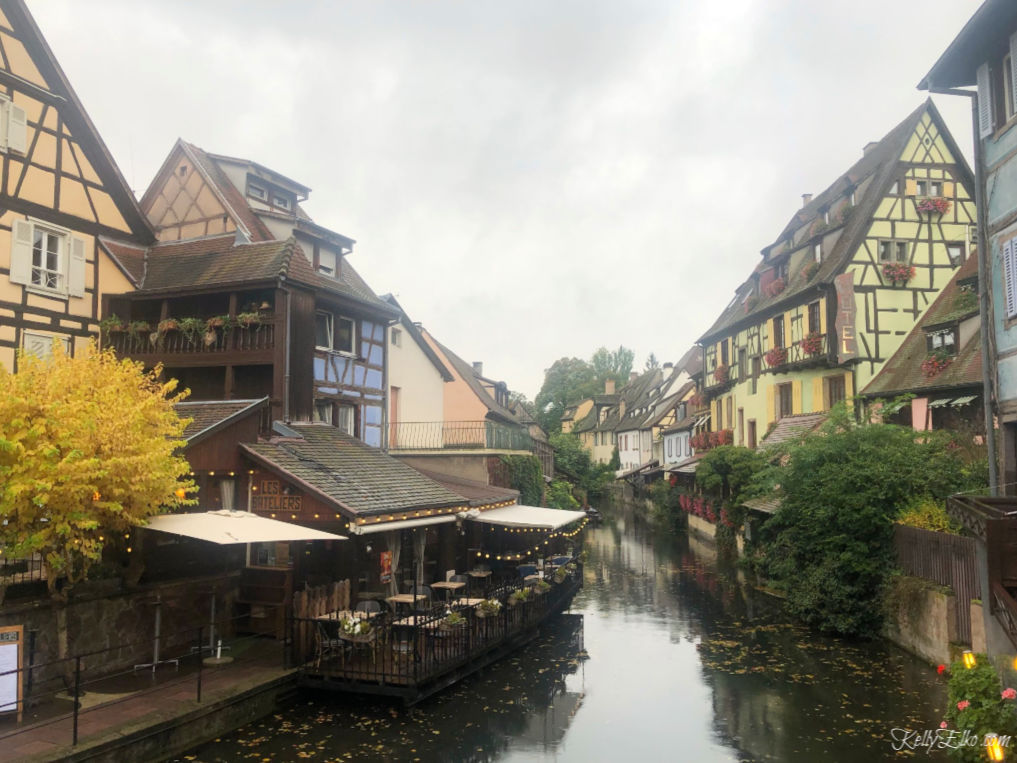 la Petite Venise is a charming area of Colmar France that is not to be missed with it's half timber houses on canals kellyelko.com #travel #colmar #colmarfrance #rhineriver #rivercruise #france #luxurytravel #europeantravel #travelblog #trabelblogger #halftimber