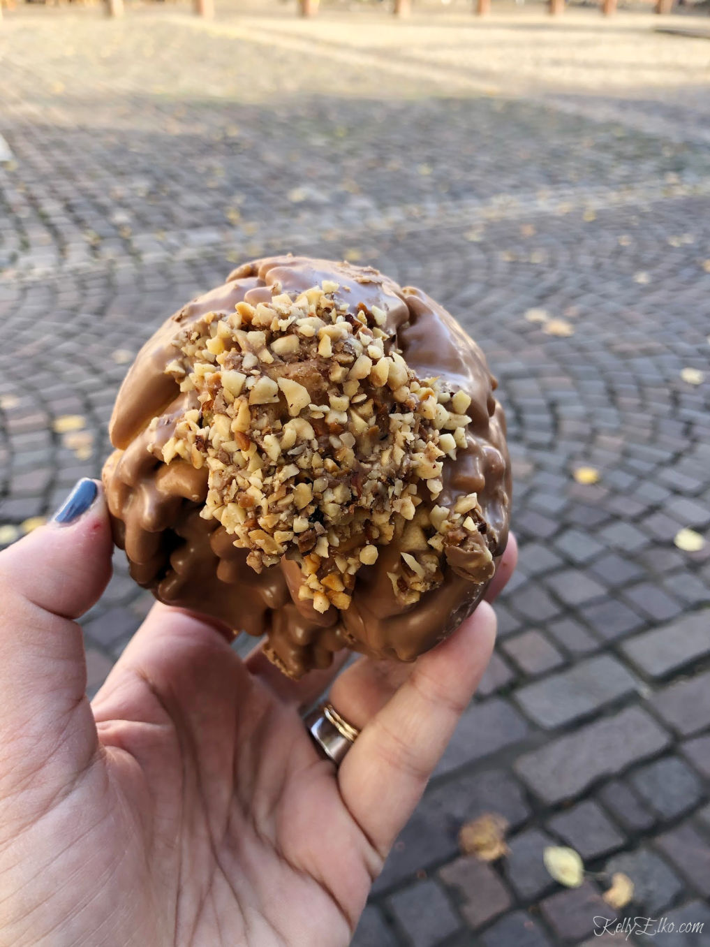 Enjoy the local food like this Schneeballen in Heidelberg Germany kellyelko.com #travel #travelblog #foodie #Schneeballen #heidelberg 