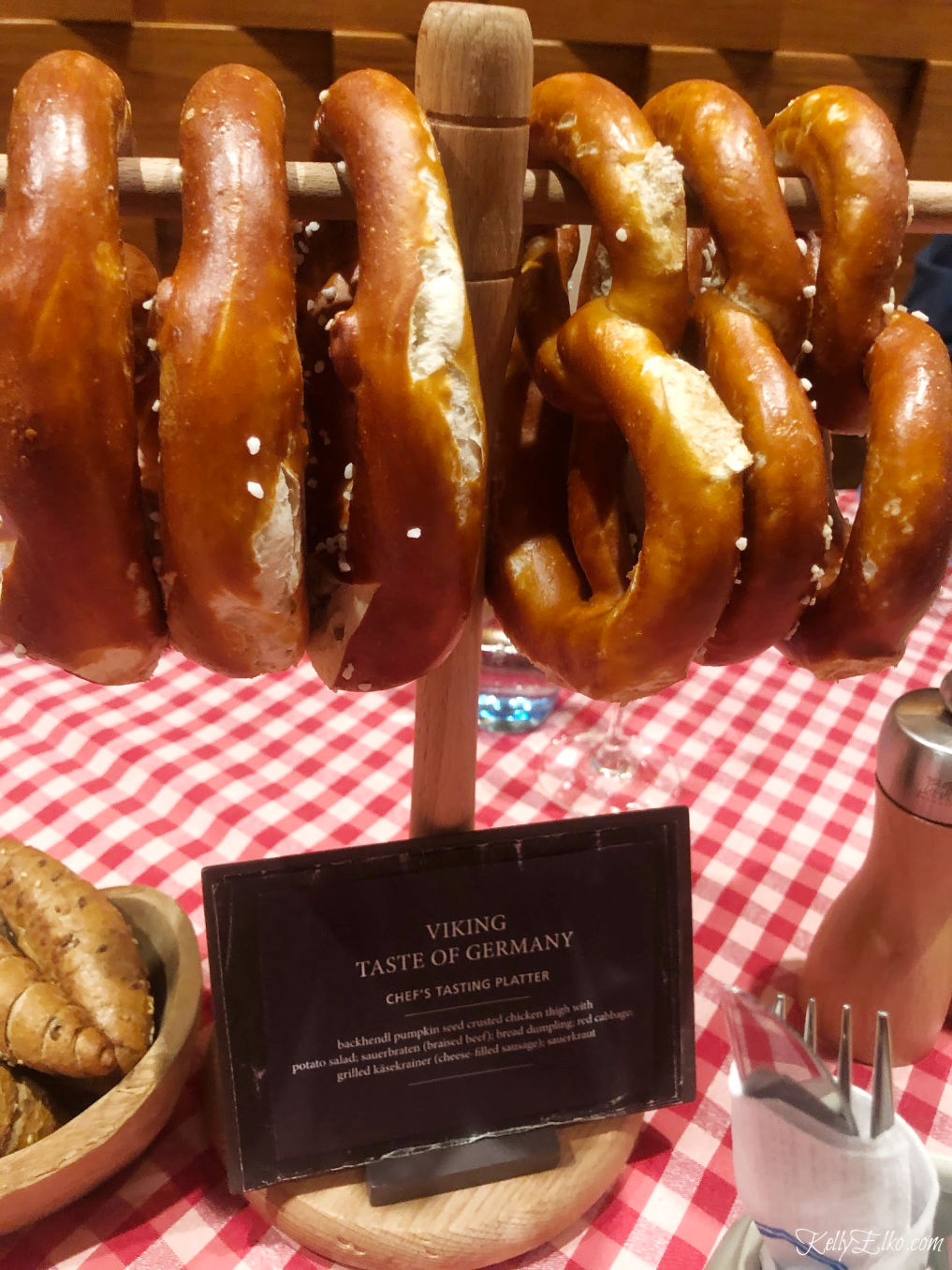 Enjoy a German themed dinner on a Viking River Cruise kellyelko.com #vikingcruise #vikingrivercruise #rivercruise #germany #germanfood #luxurytravel #travelblog 