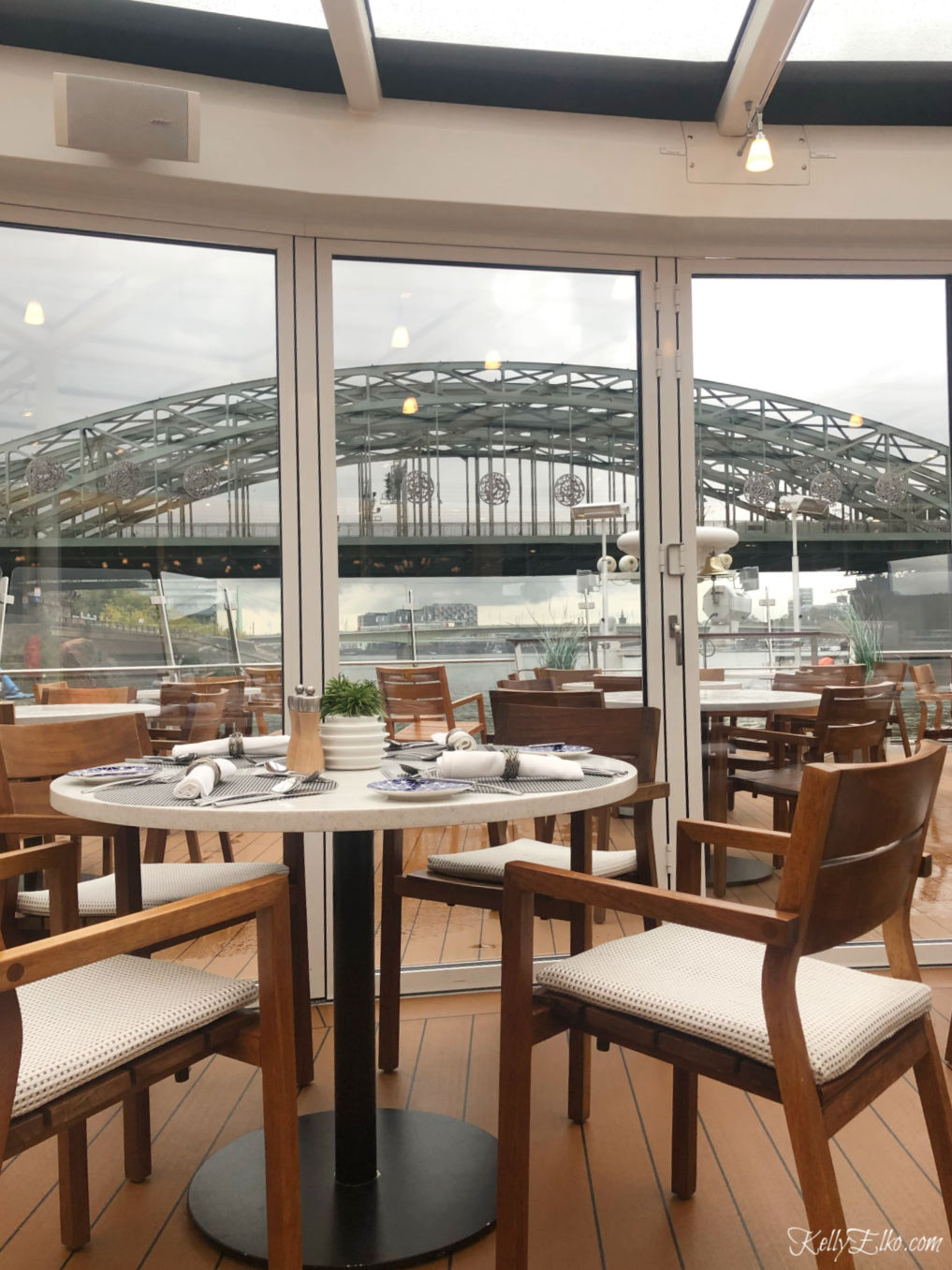 Viking River Cruise - love the views from the glass enclosed restaurant kellyelko.com #vikingrivercruise #vikingcruise #rivercruise #vikinglongship #travel #travelblog #cruisereviews 