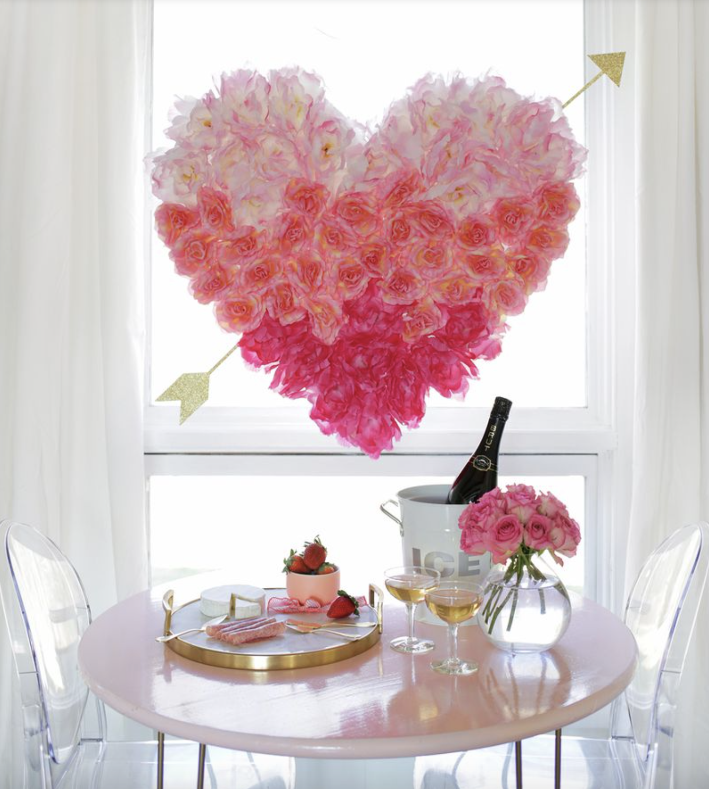 DIY Floral Heart Valentine Decor