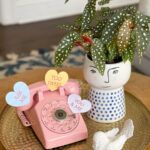 Simple Valentine Ideas - love this vintage pink rotary phone kellyelko.com