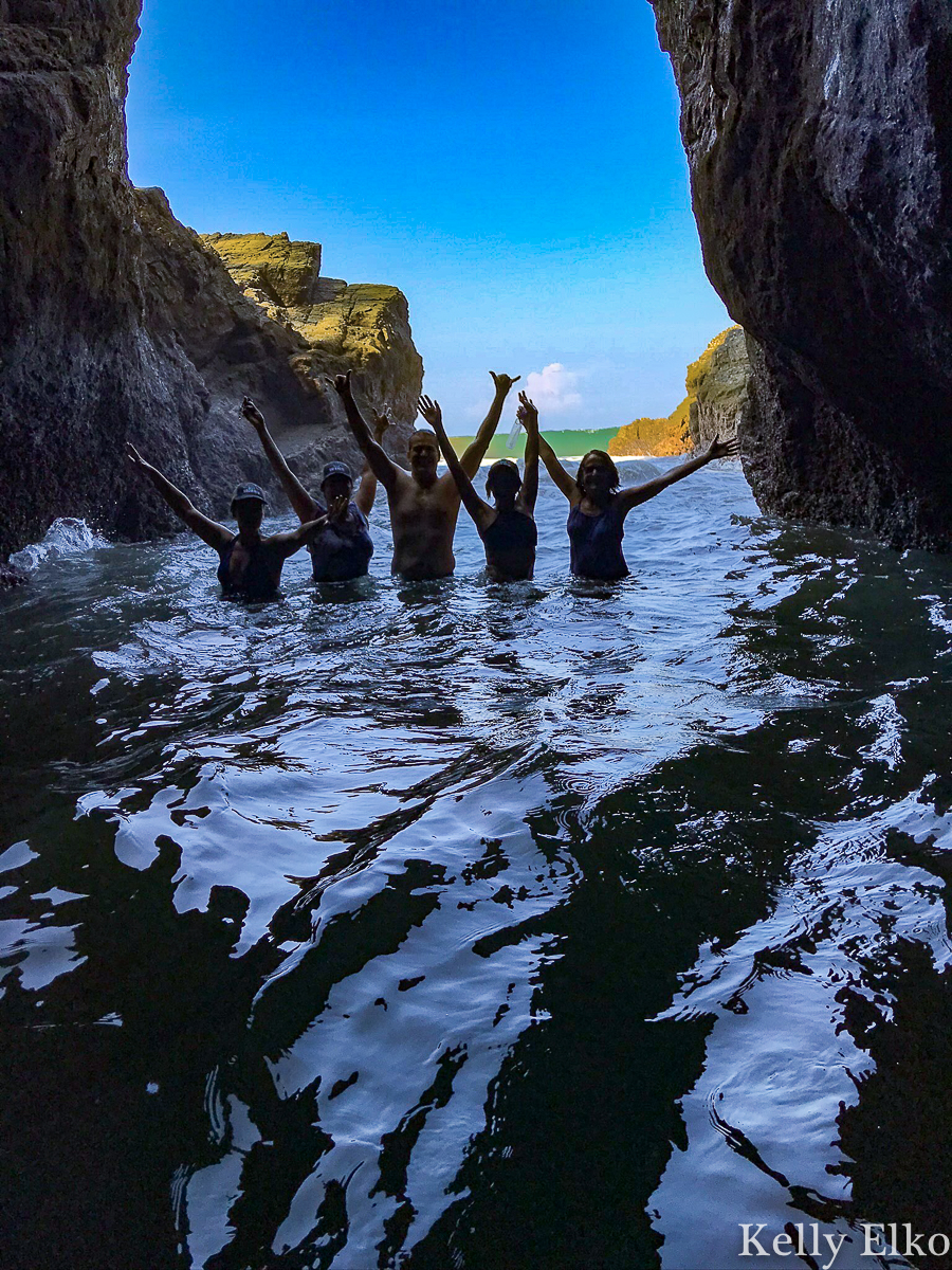 Swim in caves in Costa Rica kellyelko.com #costarica #caves #adventure #adventuretravel #beachvacation #beaches #travel #travelblog #travelblogger #girlstrip 