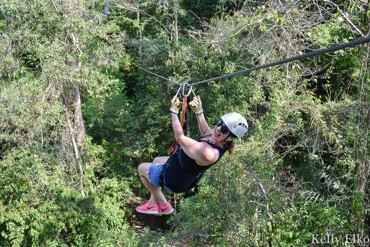 Zipline in Costa Rica on the longest zipline in Latin America kellyelko.com #zipline #costarica #adventuretravel #adventure #travel #travelblog #travelblogger #manualantonio