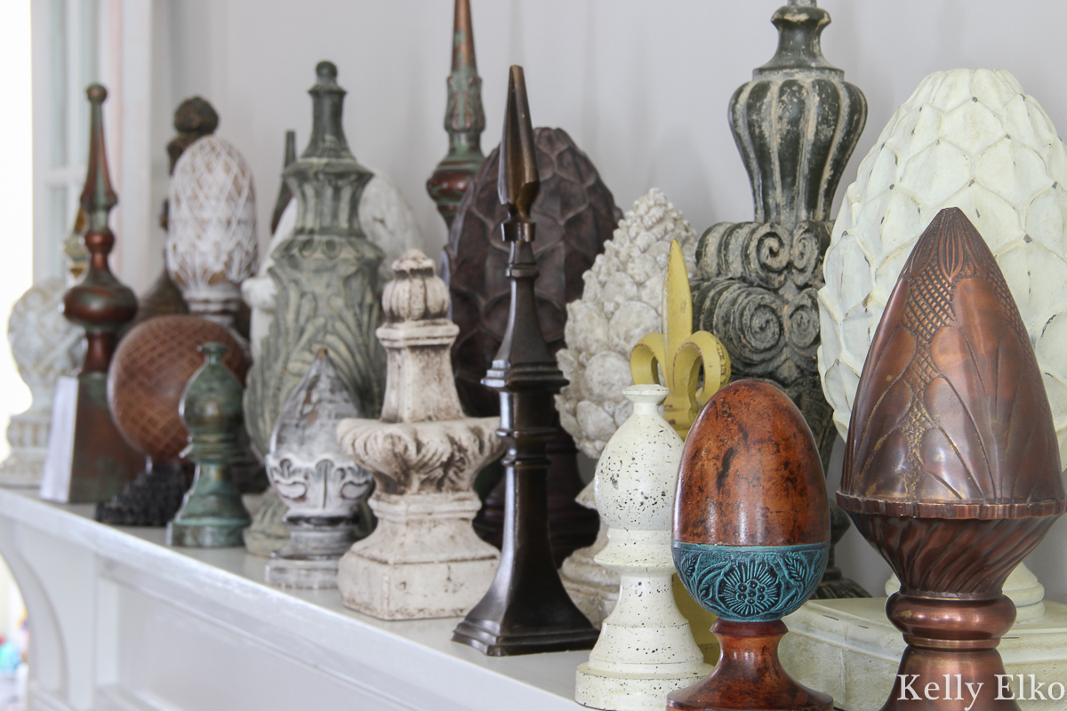 What a fun collection of finials kellyelko.com #finials #collection #collect #collector 