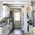 Eclectic Home Tour Pine and Prospect Home kellyelko.com #farmhousedecor #farmhousekitchen #galleykitchen #housetour #hometour