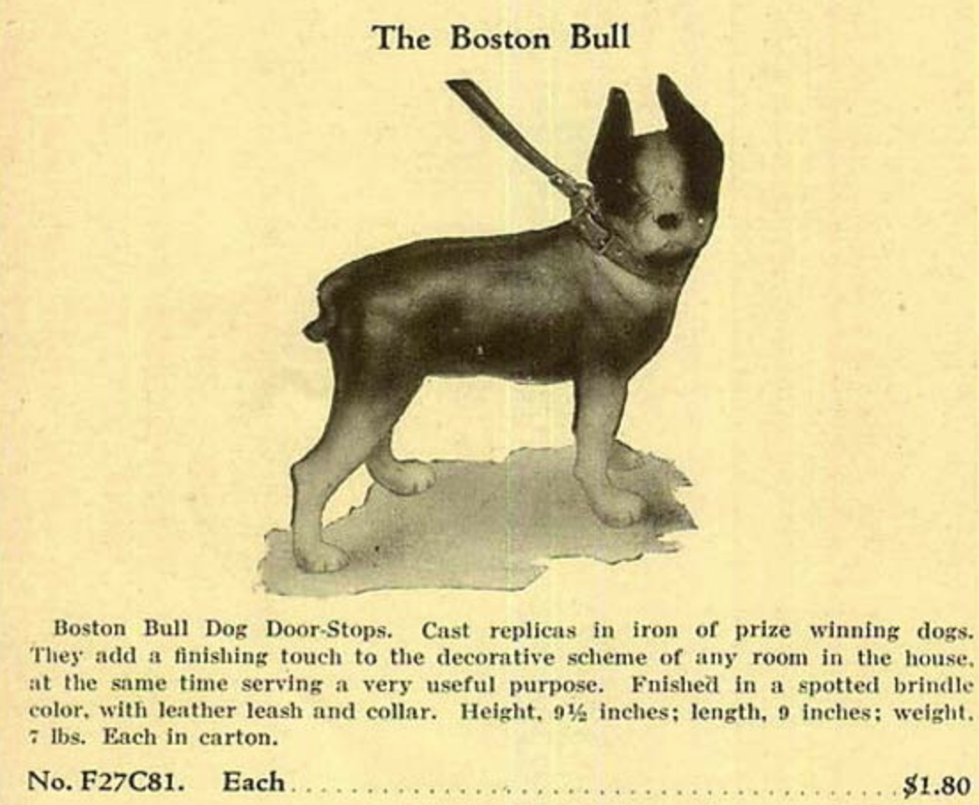 Antique Boston Terrier Doorstop Sears Catalog