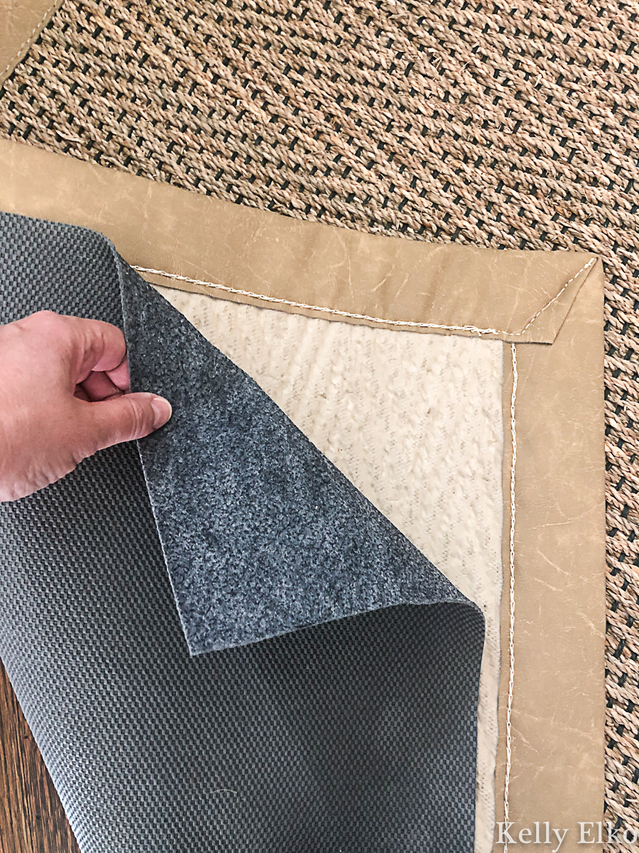 Why every rug needs a rug pad! Protect your floors and extend the life of your rugs kellyelko.com #rugs #rugpad #tipsandtricks #decoratingtips #homedecor #hardwood #hardwoodfloors #sisal #seagrass #rugs