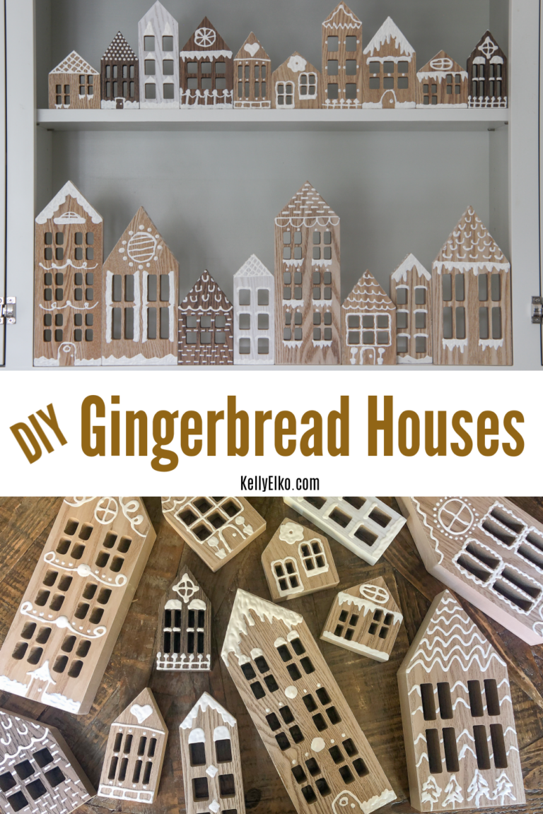 DIY Wood Gingerbread Houses Kelly Elko