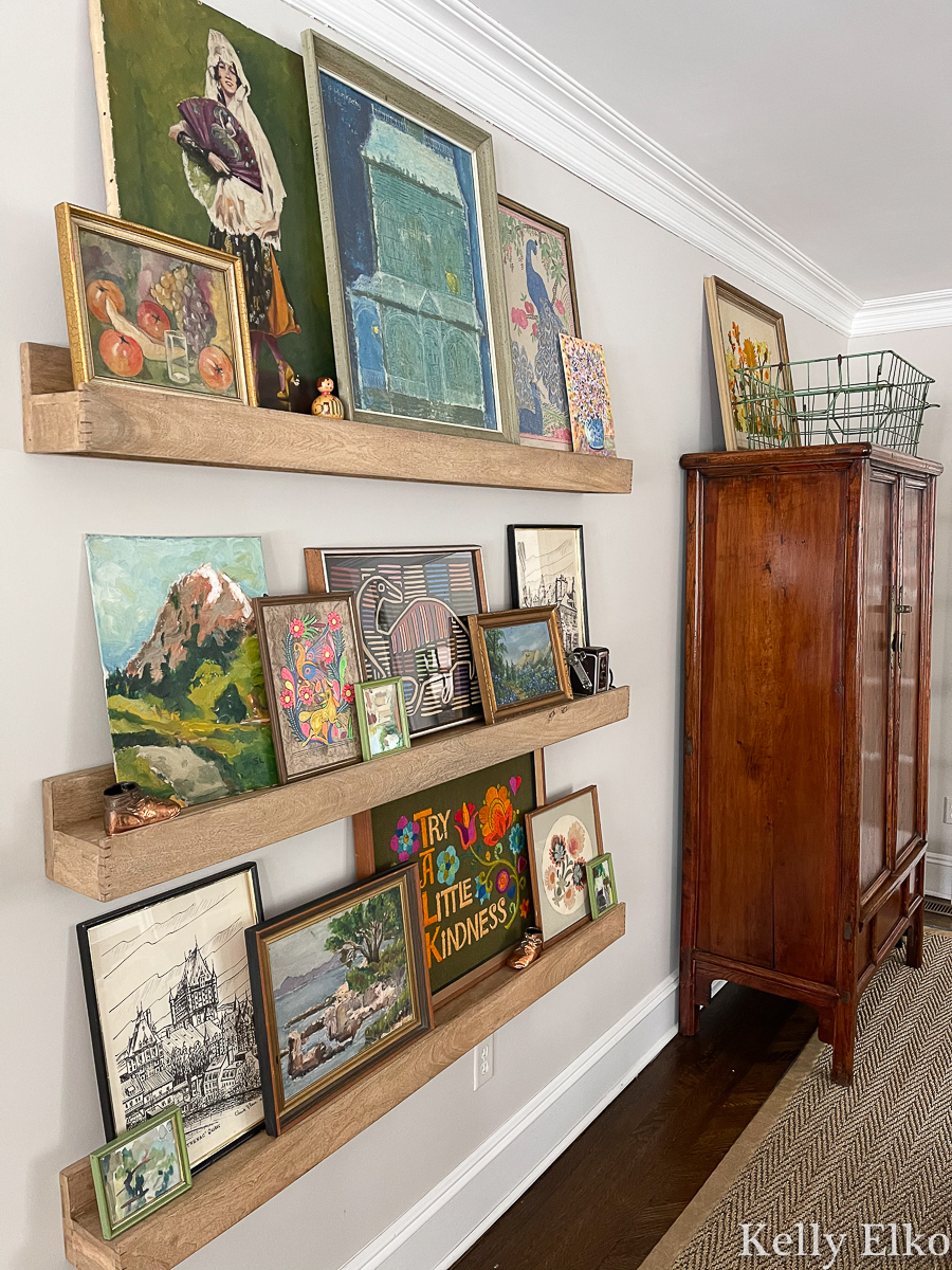 Why I Love Picture Ledges and a Eclectic Gallery Wall Ideas