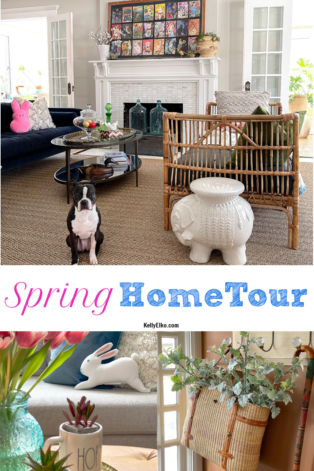 Eclectic Spring Home Tour kellyelko.com