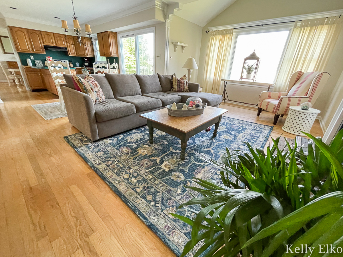 Home Staging After - love the colorful rug 