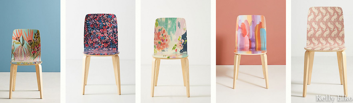 Love all the fun colors and patterns of these affordable Sylvie Tasmin Chairs kellyelko.com