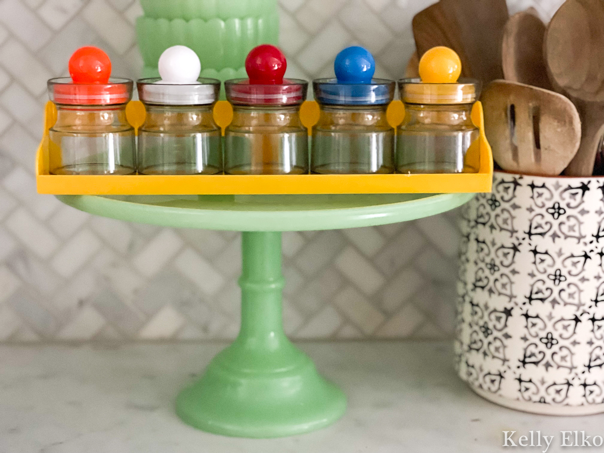 Vintage 1980's colorful spice rack kellyelko.com