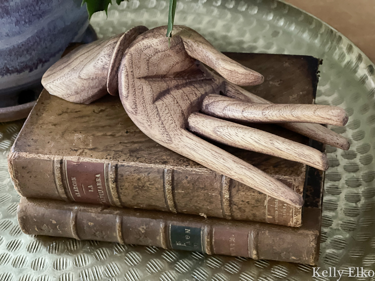 Vintage carved hand decorative object kellyelko.com 