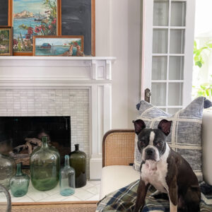 Vintage fall tour - love the way she displays her finds and that fabulous cane sofa kellyelko.com