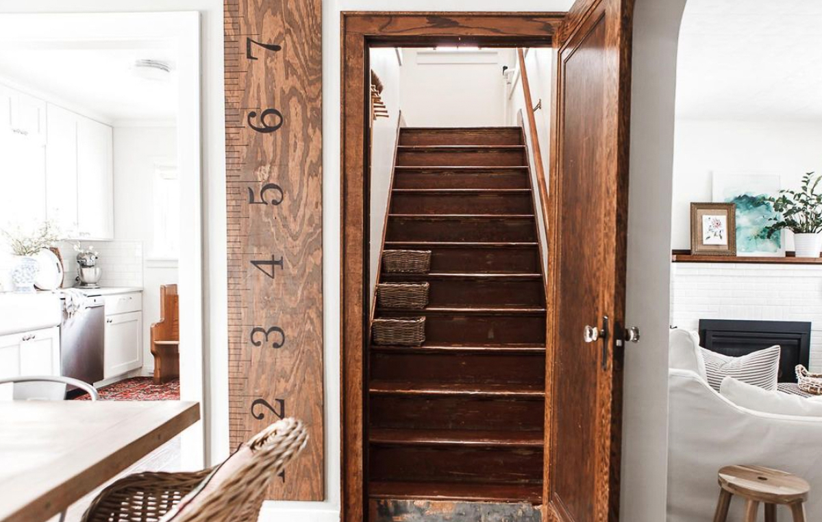 Old staircase in this charming old Tudor kellyelko.com