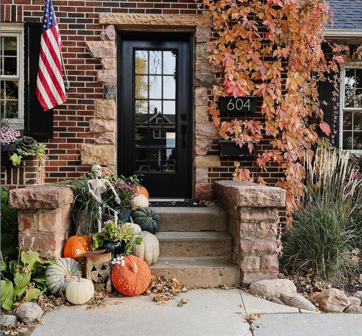 Charming old brick Tudor ready for fall! kellyelko.com