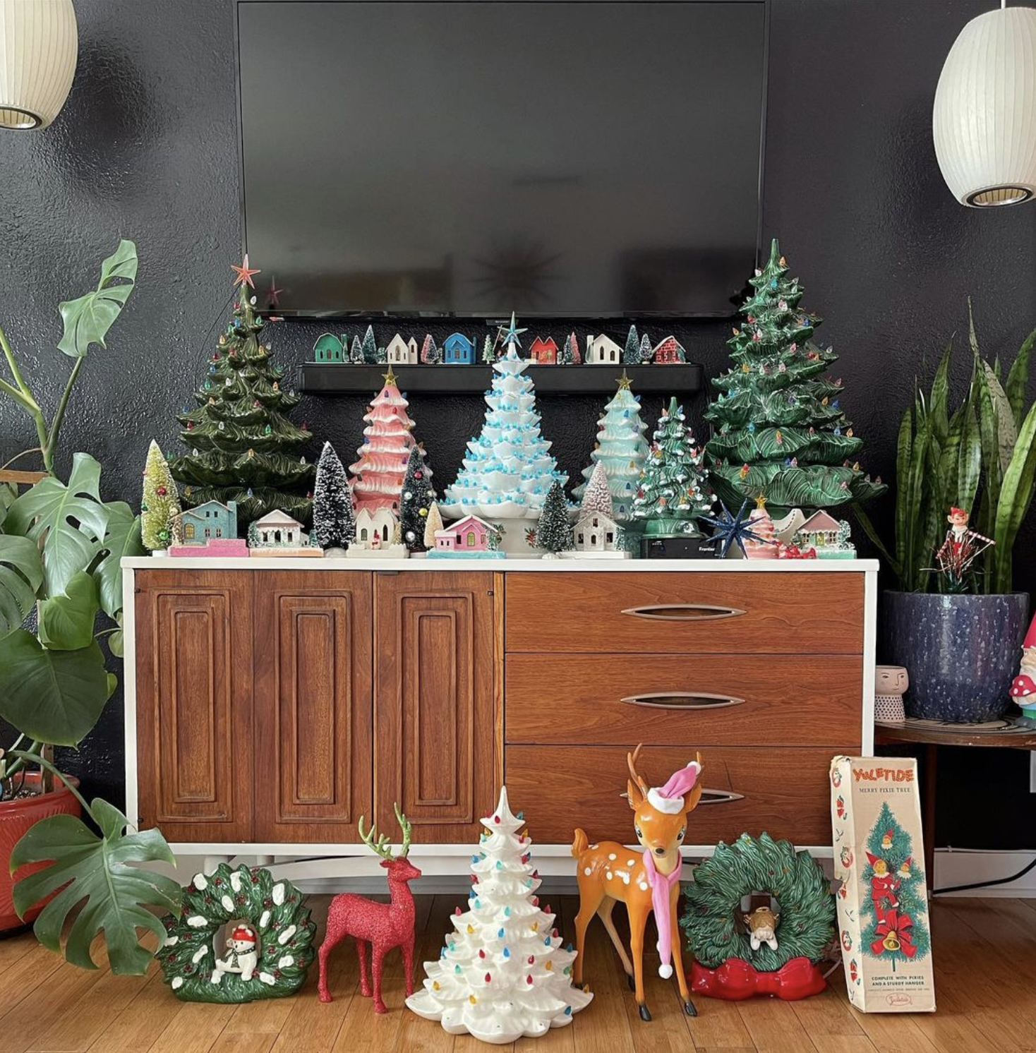 customizing a vintage ceramic christmas tree