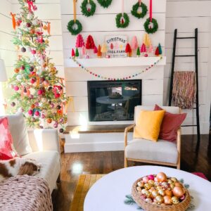 Eclectic Home Tour Tatertots and Jello - love this whimsical, colorful Christmas home kellyelko.com