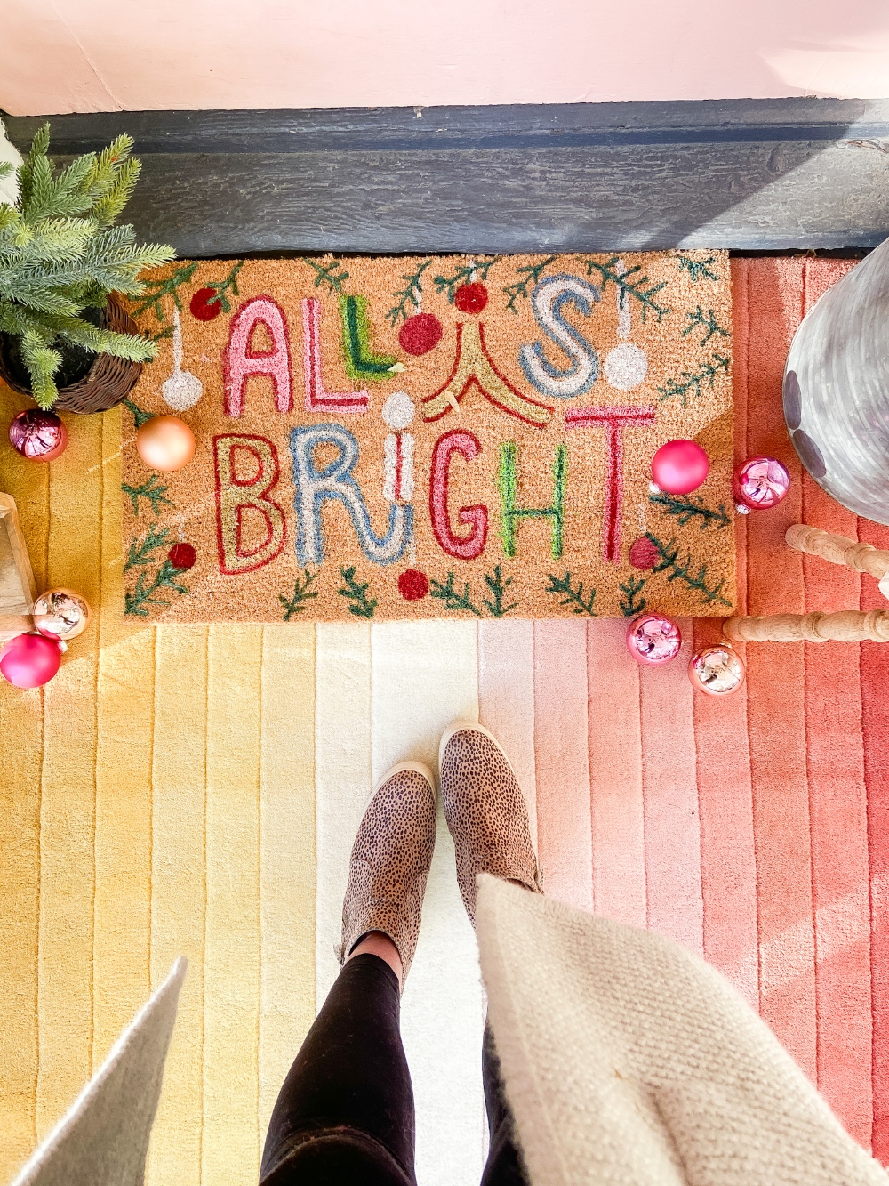 Love this Anthro knockoff Christmas doormat