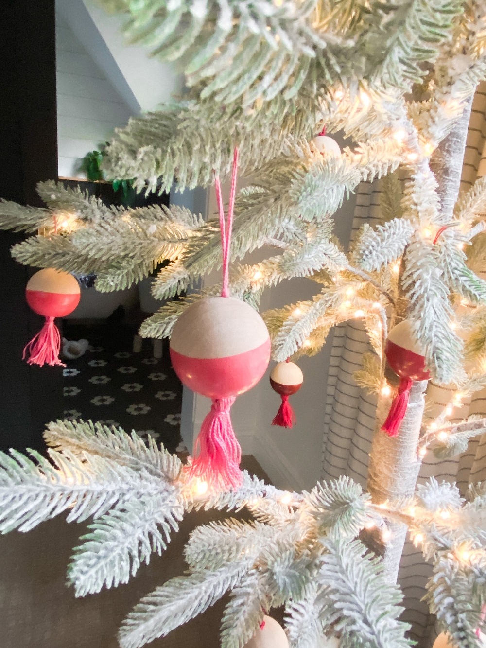 DIY wood and tassel ornaments 