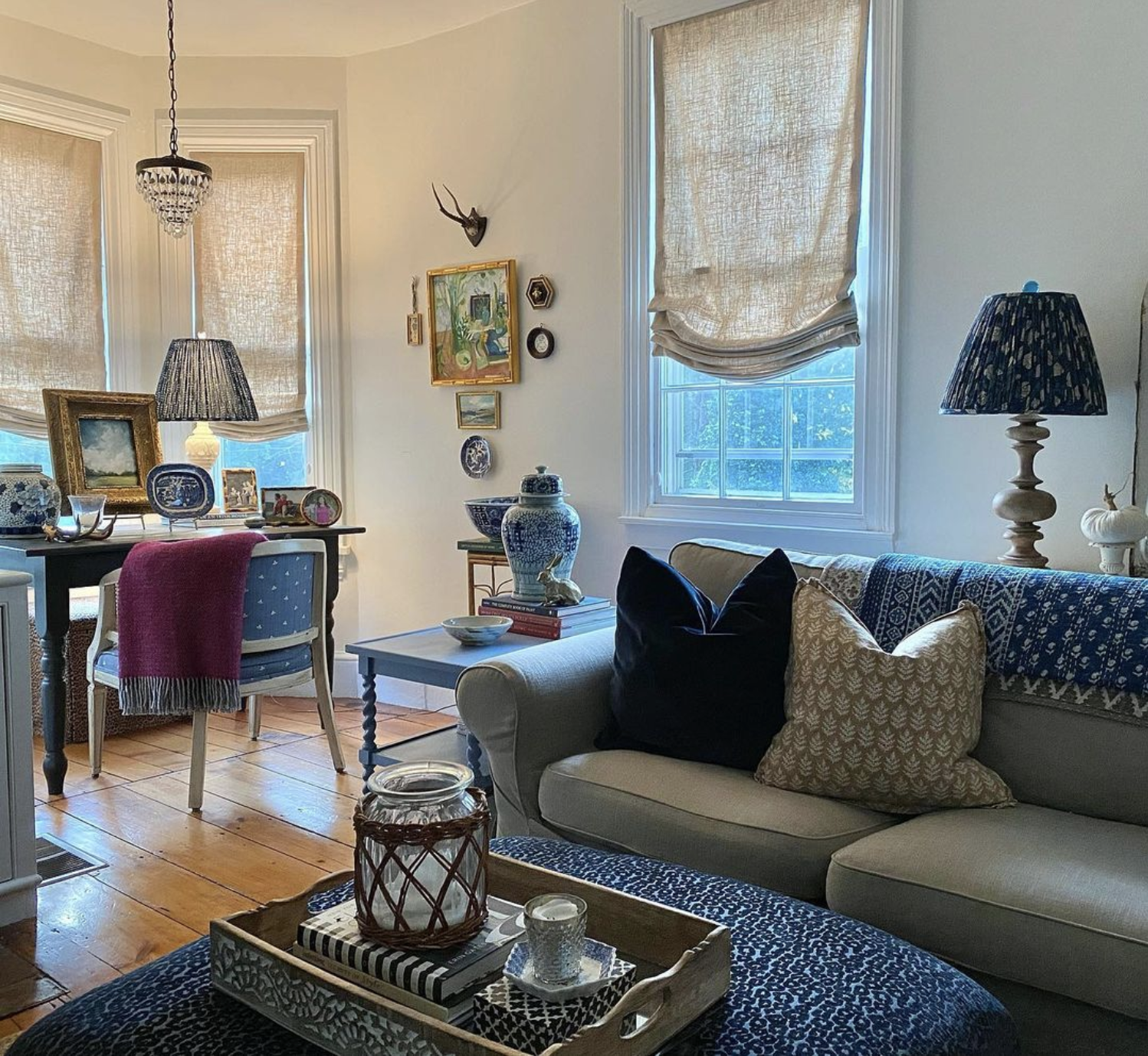 Eclectic Home Tour - love the antiques in this historic home kellyelko.com