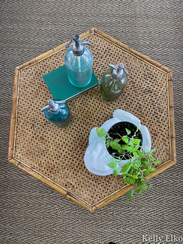 Vintage cane coffee table kellyelko.com