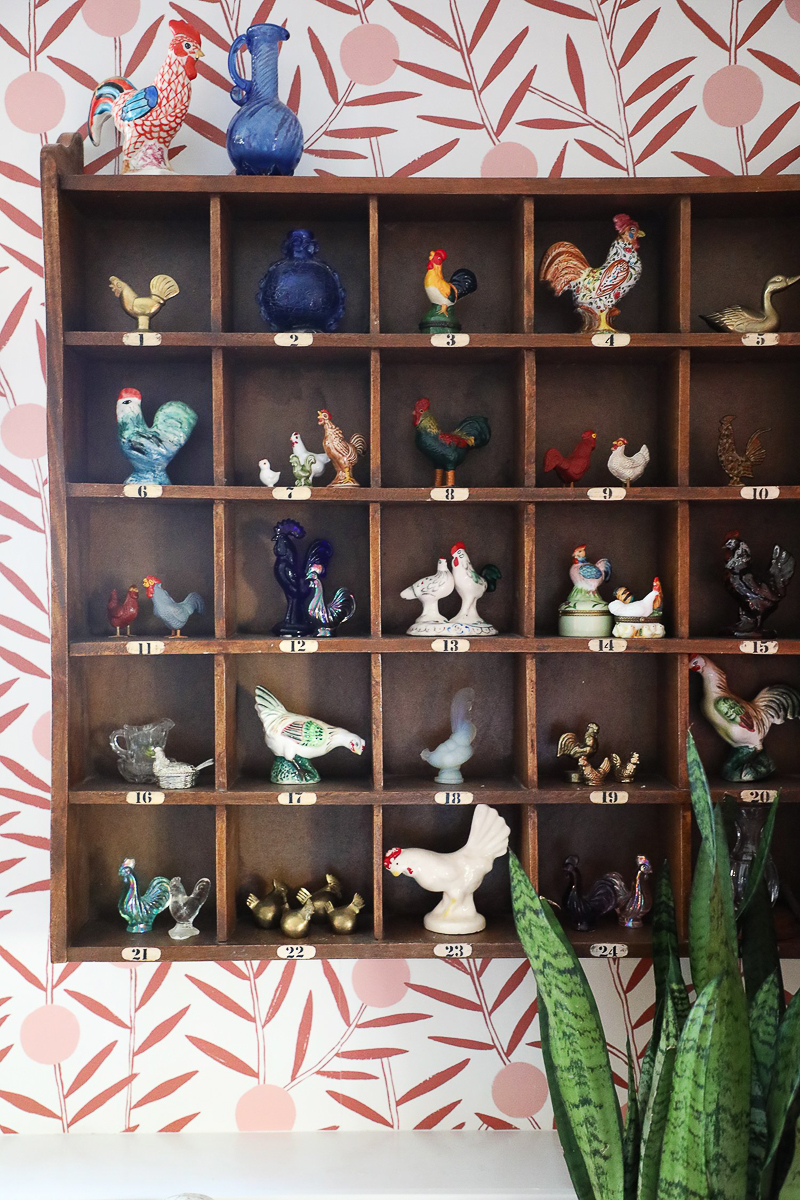 Cute vintage chicken figurine collection 