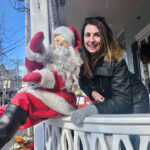 NJ Monthly Magazine Kelly Elko Christmas Home article - love this photo of Kelly with Santa kellyelko.com
