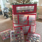 Ornament Storage Removable Trays - these are the best containers for storing Christmas ornaments kellyelko.com