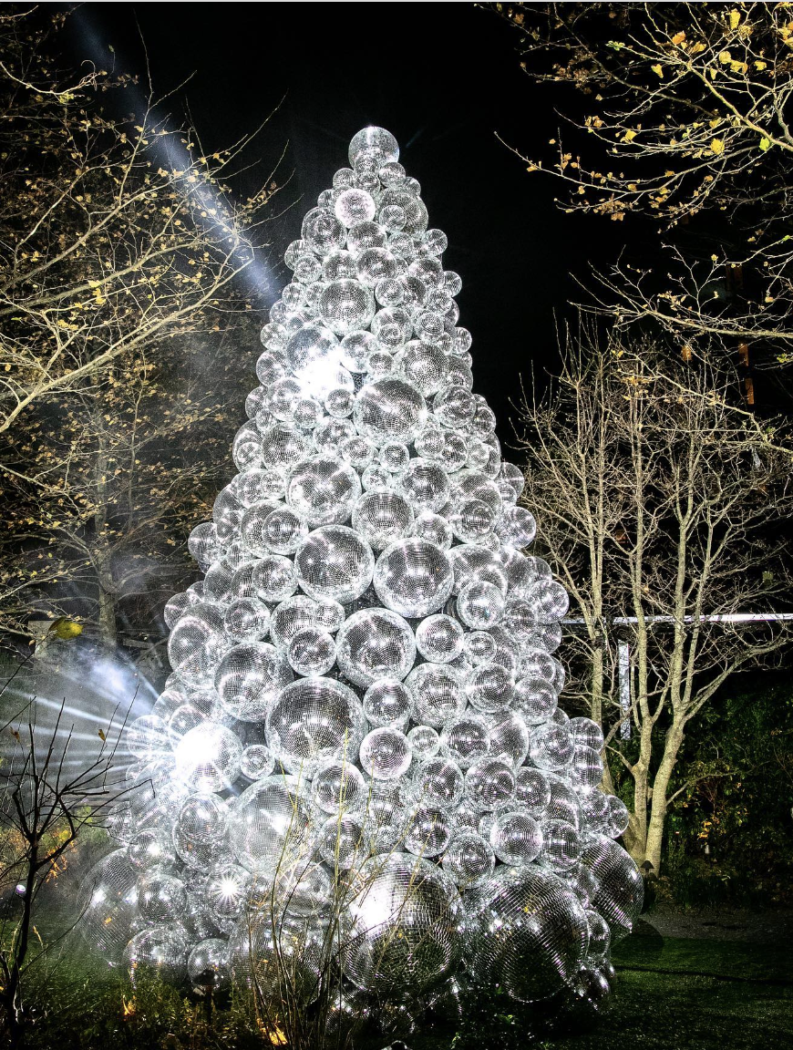 Giant Disco Ball Tree at the Public Hotel in New York City / kellyelko.com