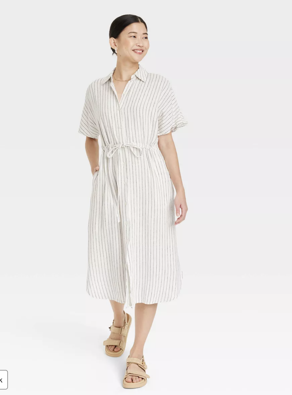Target linen midi-dress