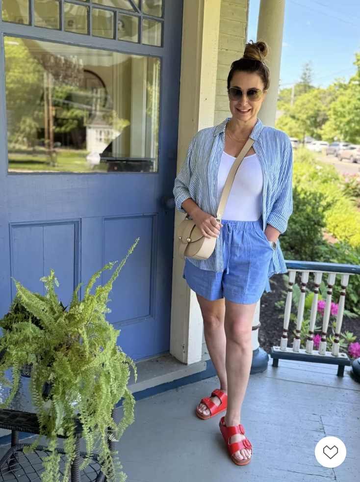 Kelly Elko blue summer shorts set / kellyelko.com