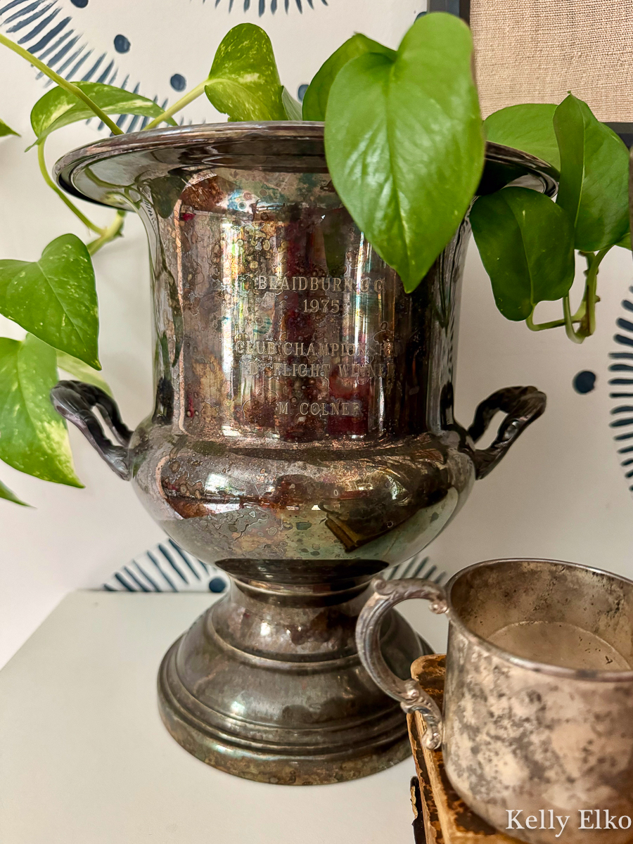 Vintage engraved silver trophy ice bucket / kellyelko.com