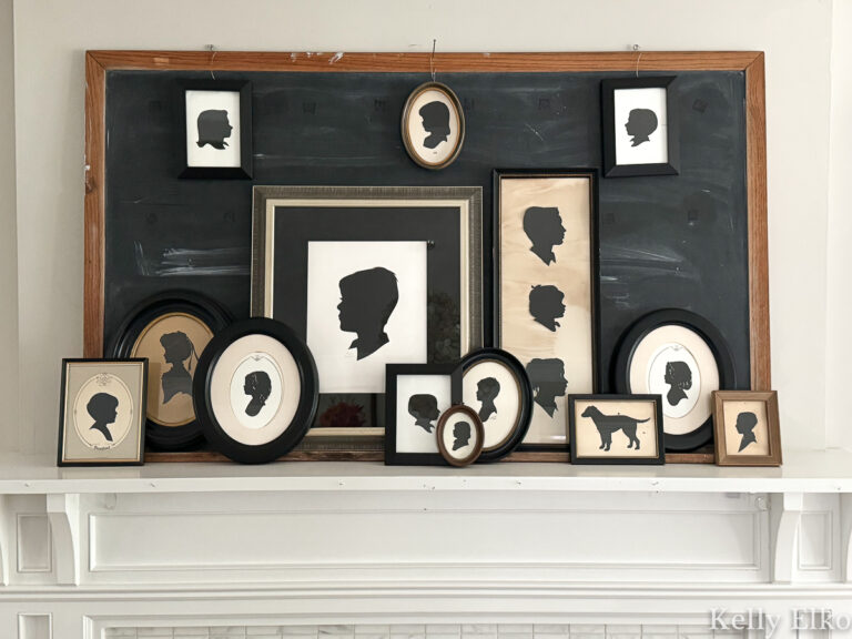 Vintage Silhouette Art Gallery Wall / kellyelko.com