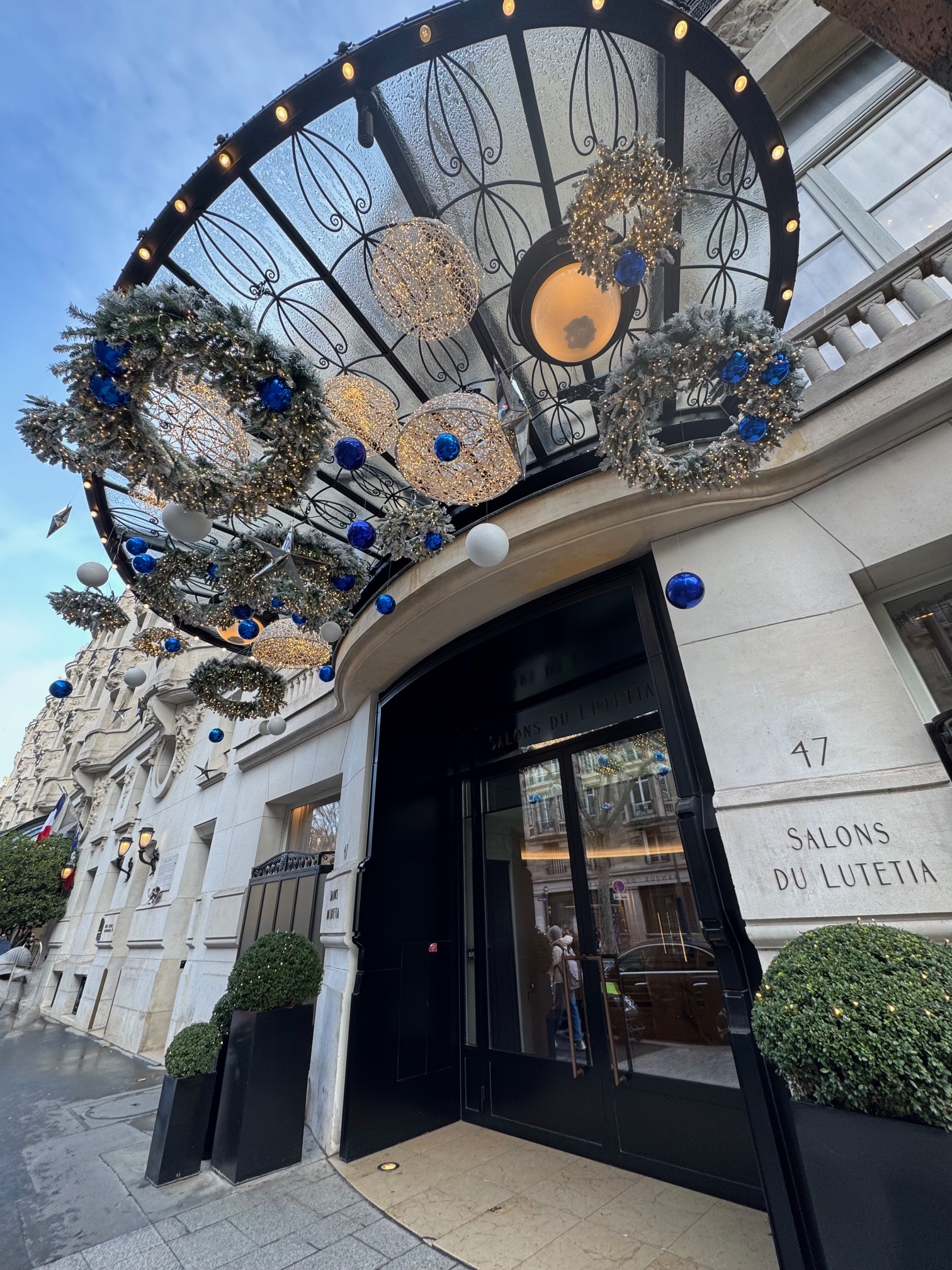 Paris Christmas Decorations Wreaths and Light Balls