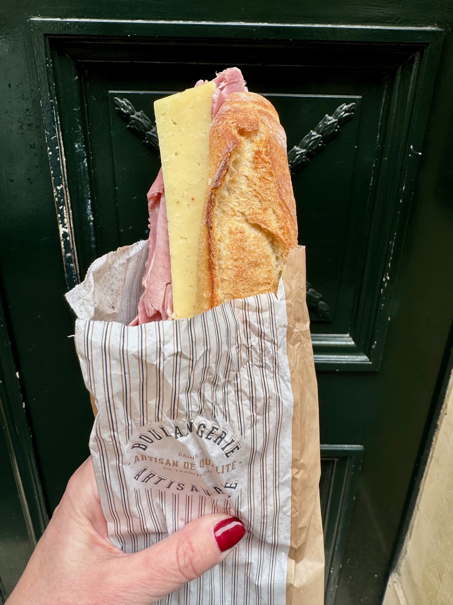 Le Petit Vendome Ham and Cheese Sandwich in Paris